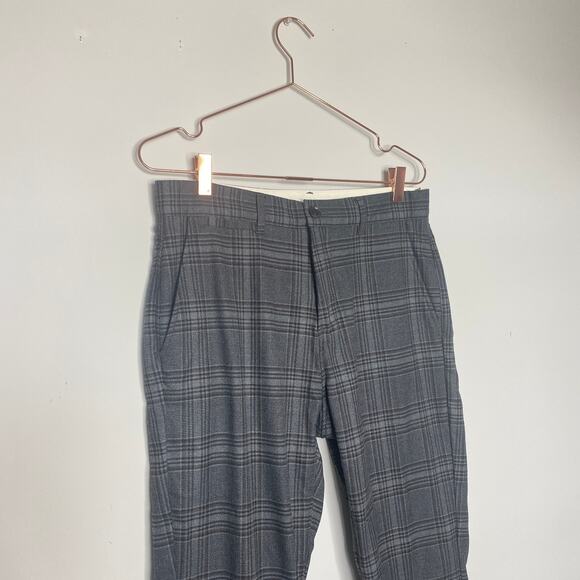 Zara Womens Pants Trousers Size 30 Gray Wool Academia Work Career Plaid Office - Picture 2 of 5
